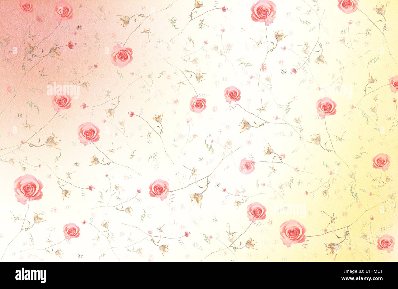 Abstrakte elegante nahtlose Muster - floraler Hintergrund mit rosa Rosen Stockfoto