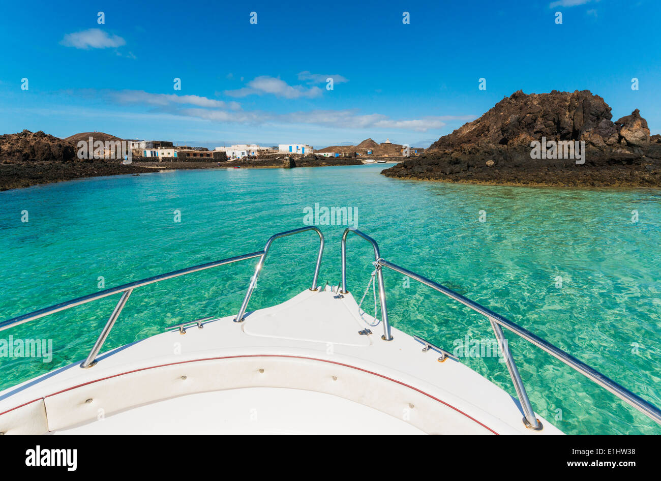 El Puertito, La Isla de Lobos, Fuerteventura, Kanarische Inseln, Spanien. Stockfoto