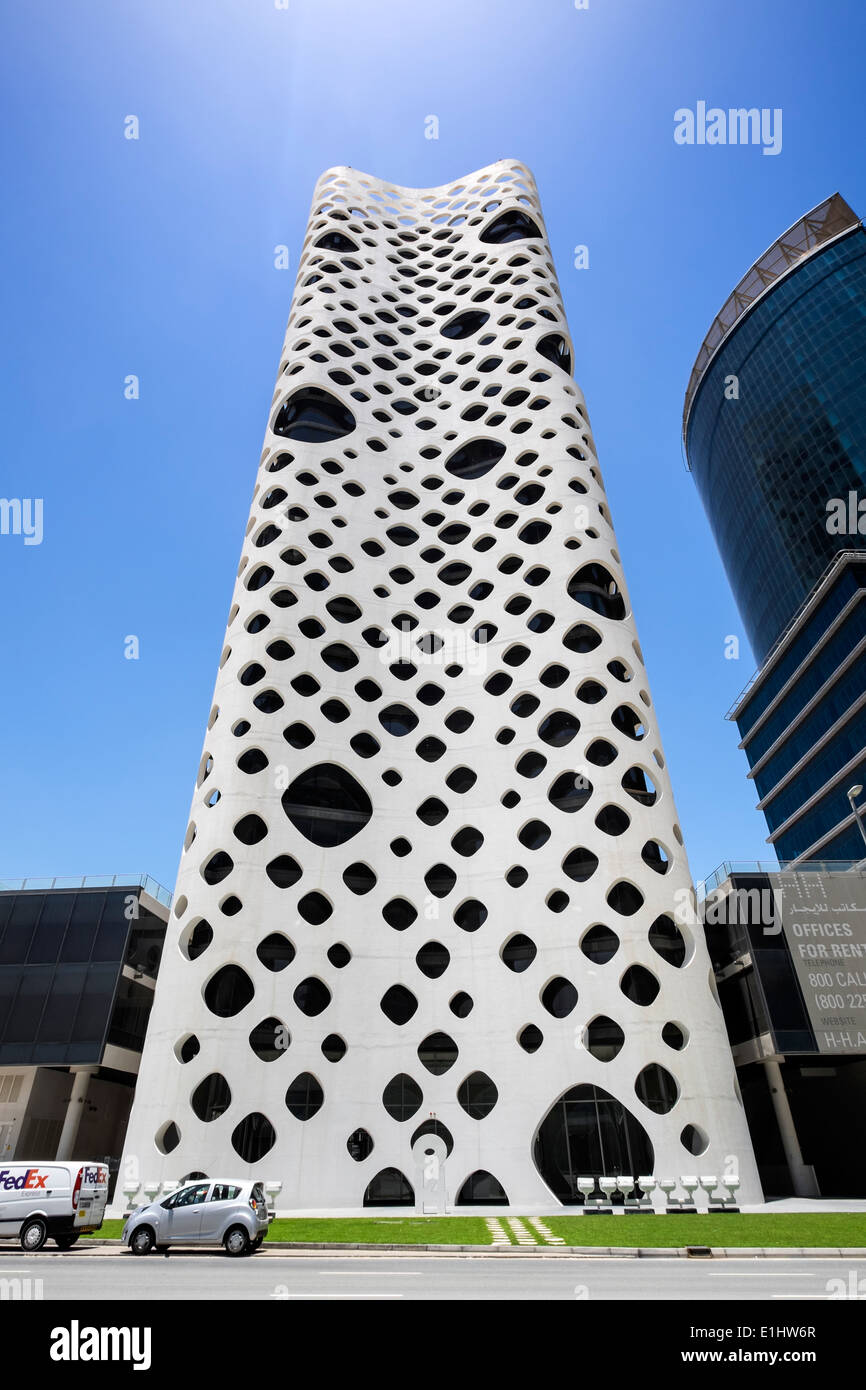 Außenbereich der 014 oder 0-14 modernen Büroturm in Business Bay in Dubai Vereinigte Arabische Emirate Stockfoto