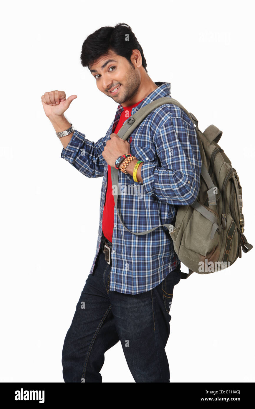 Ein junger Mann in lockere Stimmung, Pune, Indien Stockfoto