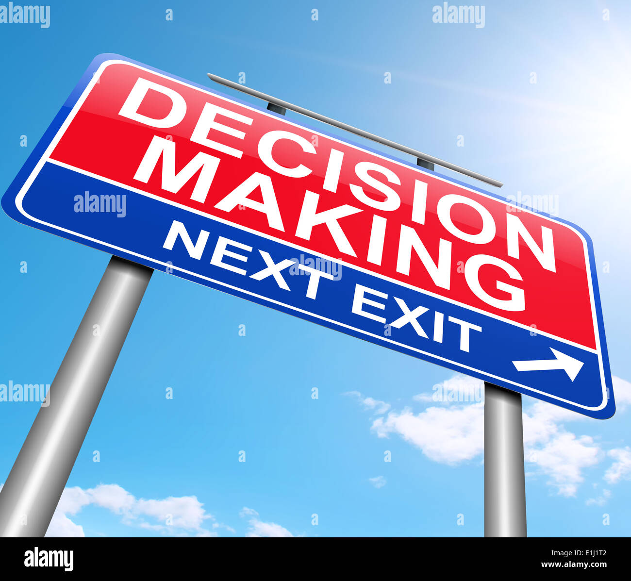 Entscheidung zu Konzept. Stockfoto