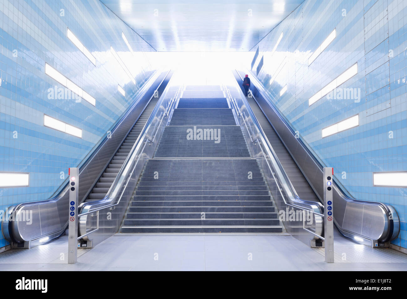 Deutschland, Hamburg, U-Bahn station Hafencity Universitaet Stockfoto