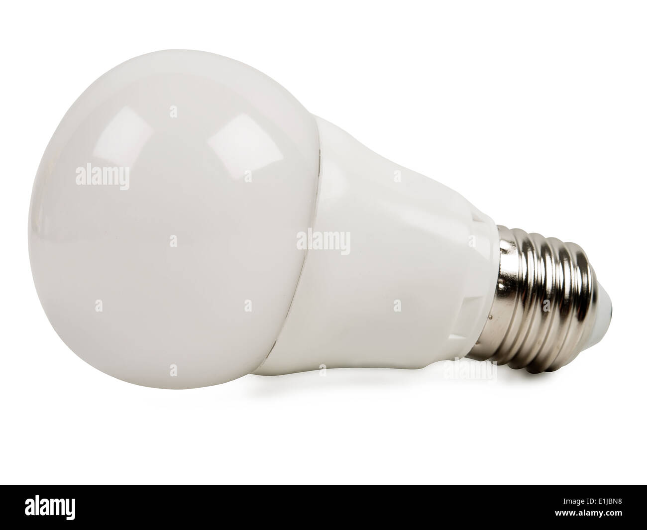 LED Birne Licht isoliert auf weißem Hintergrund Stockfoto