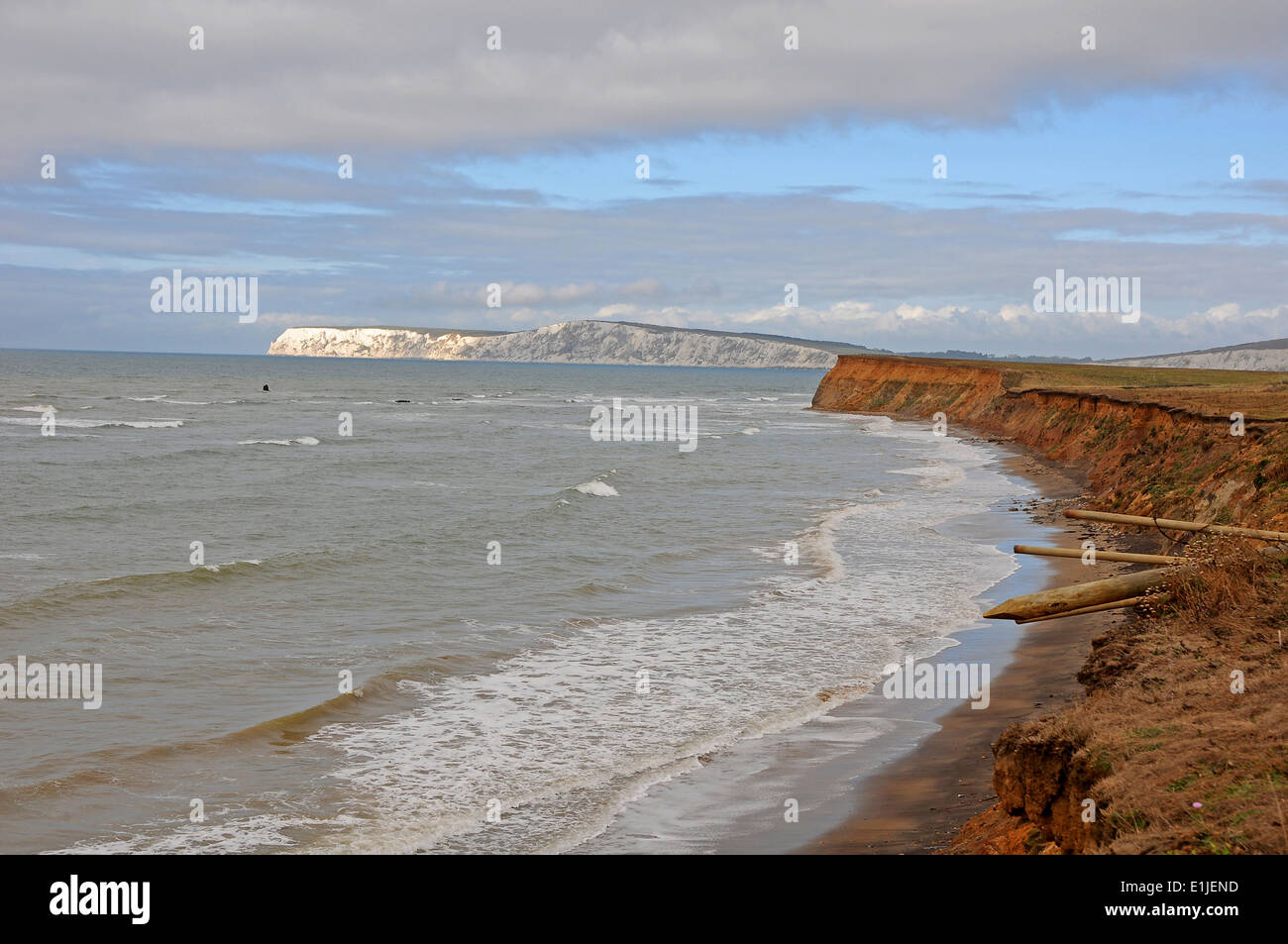 Küste der Isle Of Wight Stockfoto