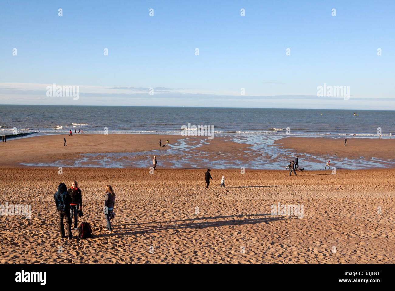 Ostende, Belgien, Strand, Stockfoto