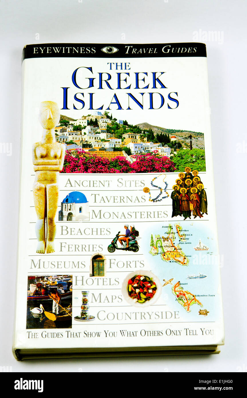 Reiseführer zu den griechischen Inseln. Stockfoto