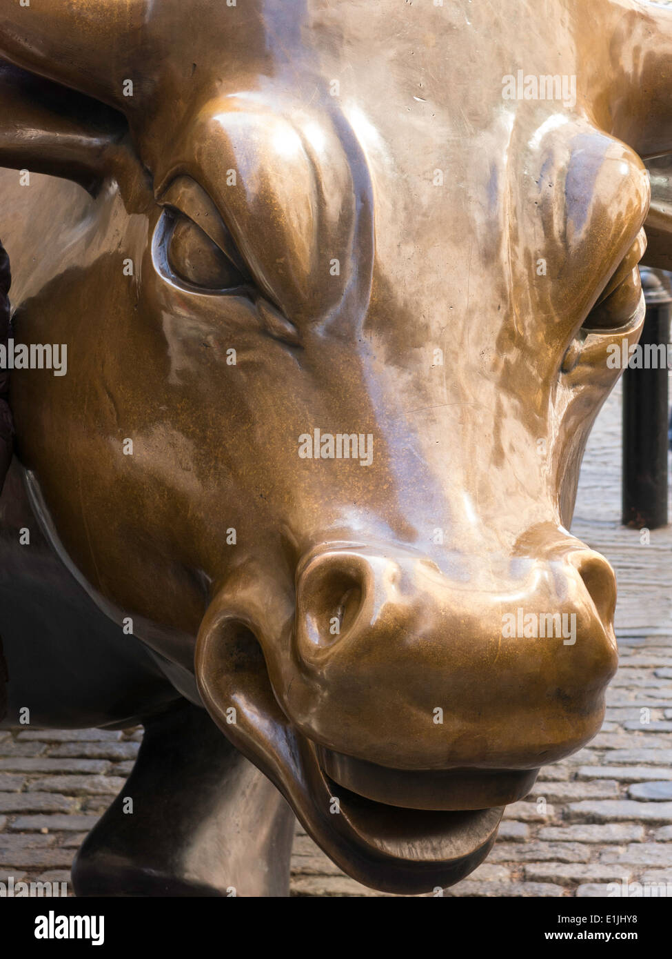 Ladestation Stier Skulptur in Bowling Green Park, New York Stockfoto