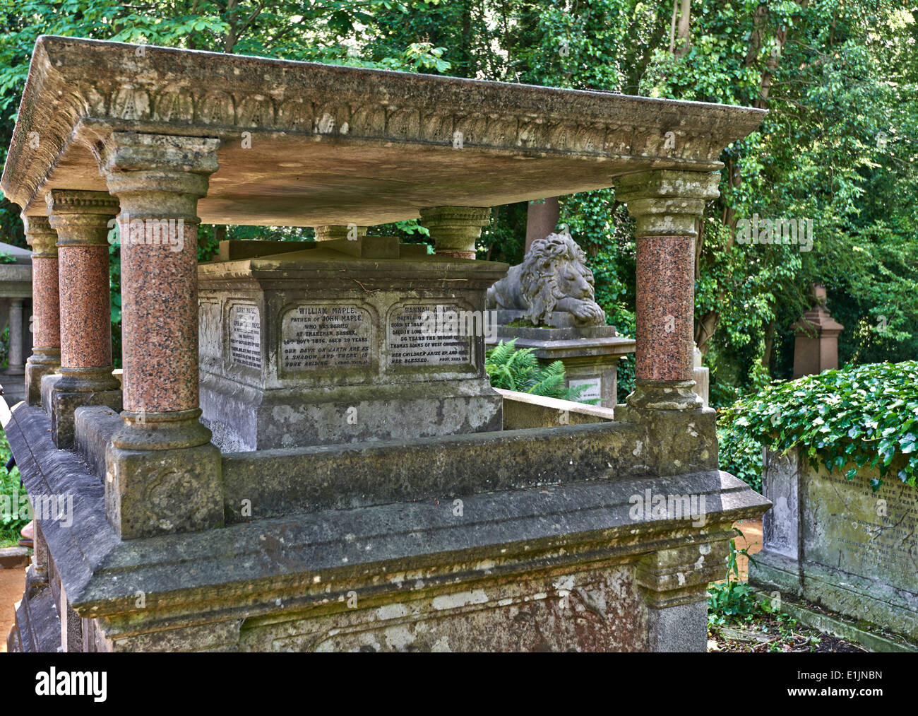 Highgate Cemetery London Stockfoto