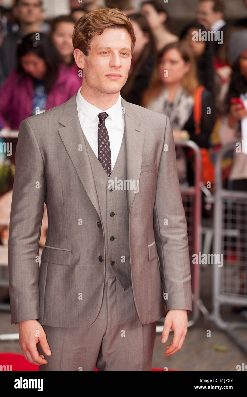 BFI Southbank, Riverside, London, UK. 5. Juni 2014. Tom Felton kommt vor der UK-Premiere von dem Film Belle Amma Asante am BFI Southbank, Riverside, London, UK.  Bildnachweis: Richard Soans/Alamy Live-Nachrichten Stockfoto