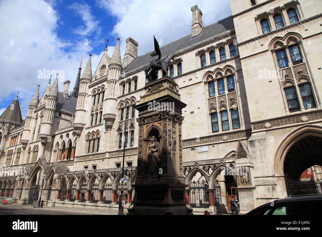 Großbritannien, England, London, Stadt, Temple Bar, Royal Courts of Justice, Stockfoto