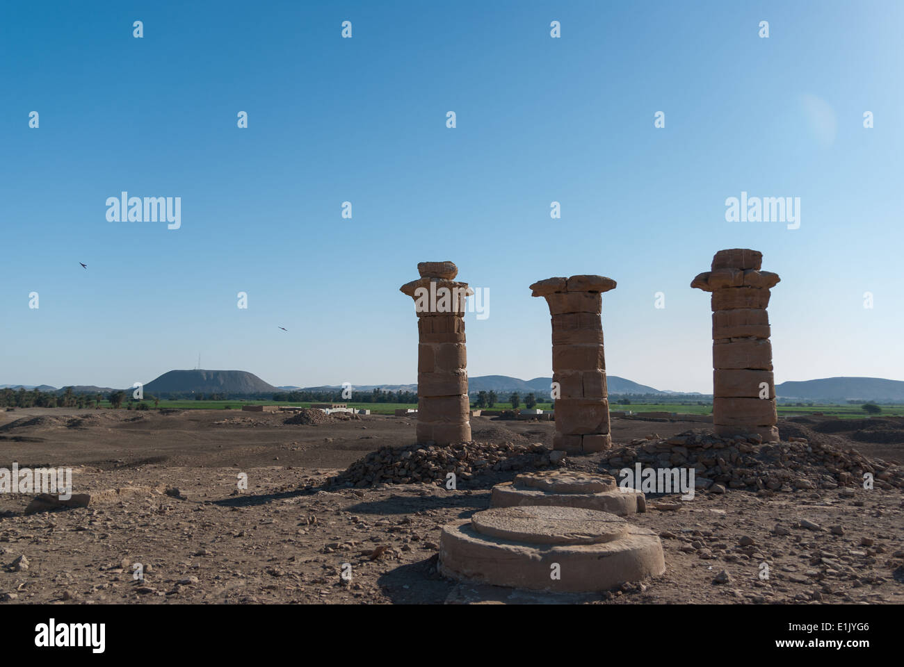 Echnatons Sesibi Tempel der Aten (Aton), Nord-Sudan Stockfoto