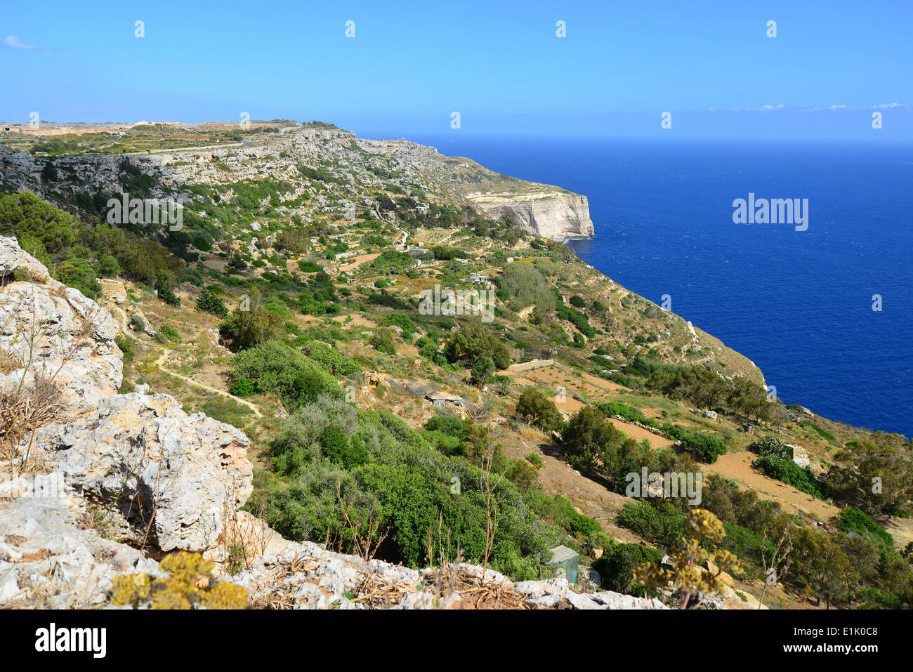 Dingli Cliffs, Ħad-Dingli, Western District, Malta Majjistral Region, Republik Malta Stockfoto