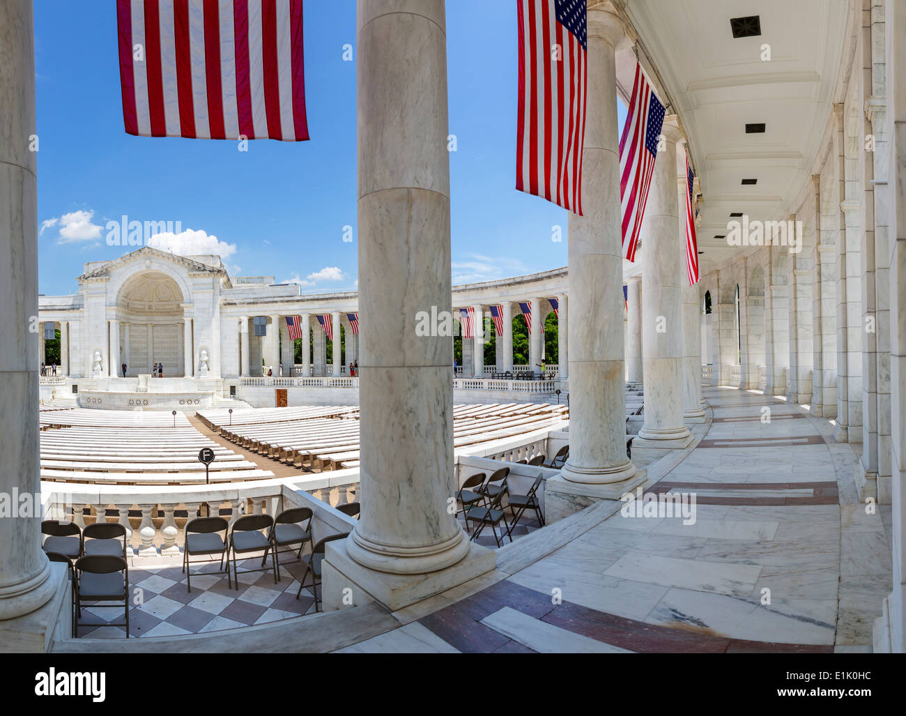 Das Amphitheater auf dem Nationalfriedhof Arlington in der Nähe von Washington DC, Arlington, Virginia, USA Stockfoto