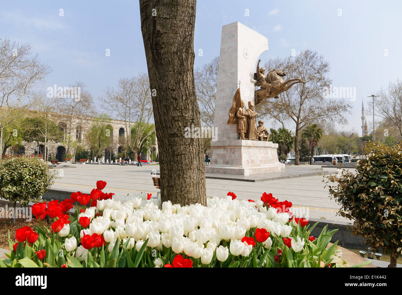 Türkei, Istanbul, Fatih, Denkmal der Fatih Sultan Mehmed Stockfoto