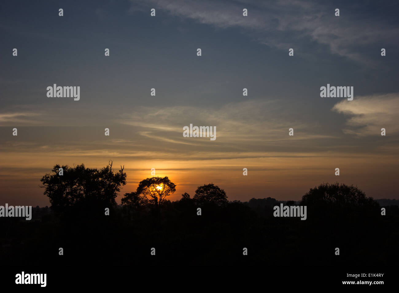 Pre Rup Tempel in Siem Reap, Kambodscha ist ein sehr beliebter Ort um den Sonnenuntergang zu sehen. Stockfoto