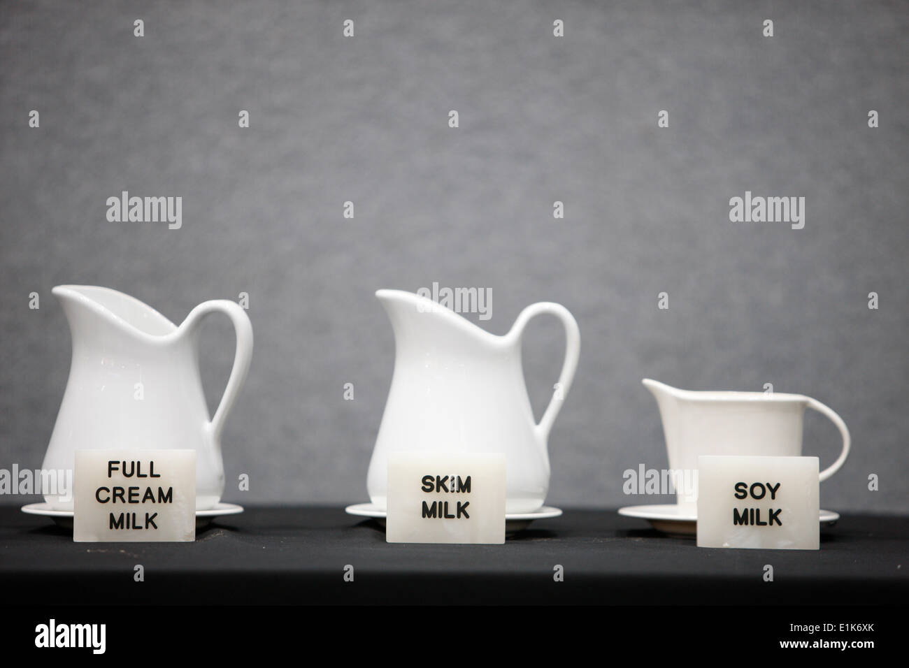 Verschiedenen Arten von Milch Stockfoto