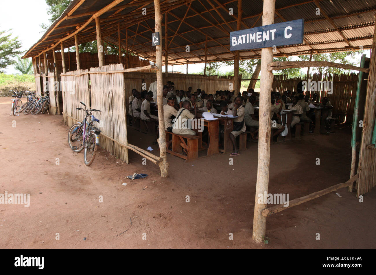 Gymnasium in Afrika. Stockfoto