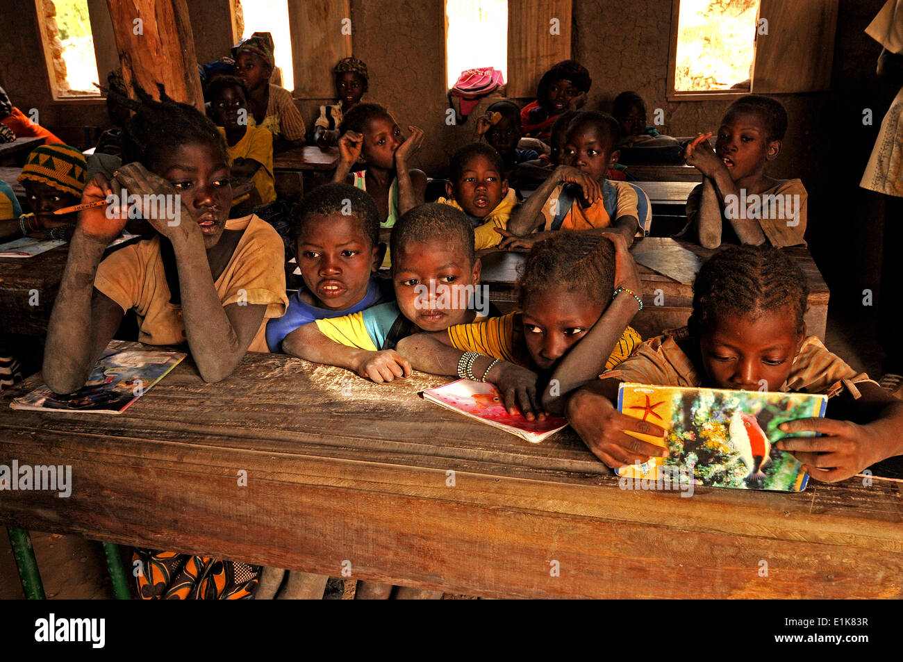 Dorfschule in Mali Stockfoto