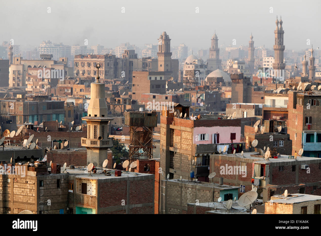 Cairo Dächer & Minarette Stockfoto