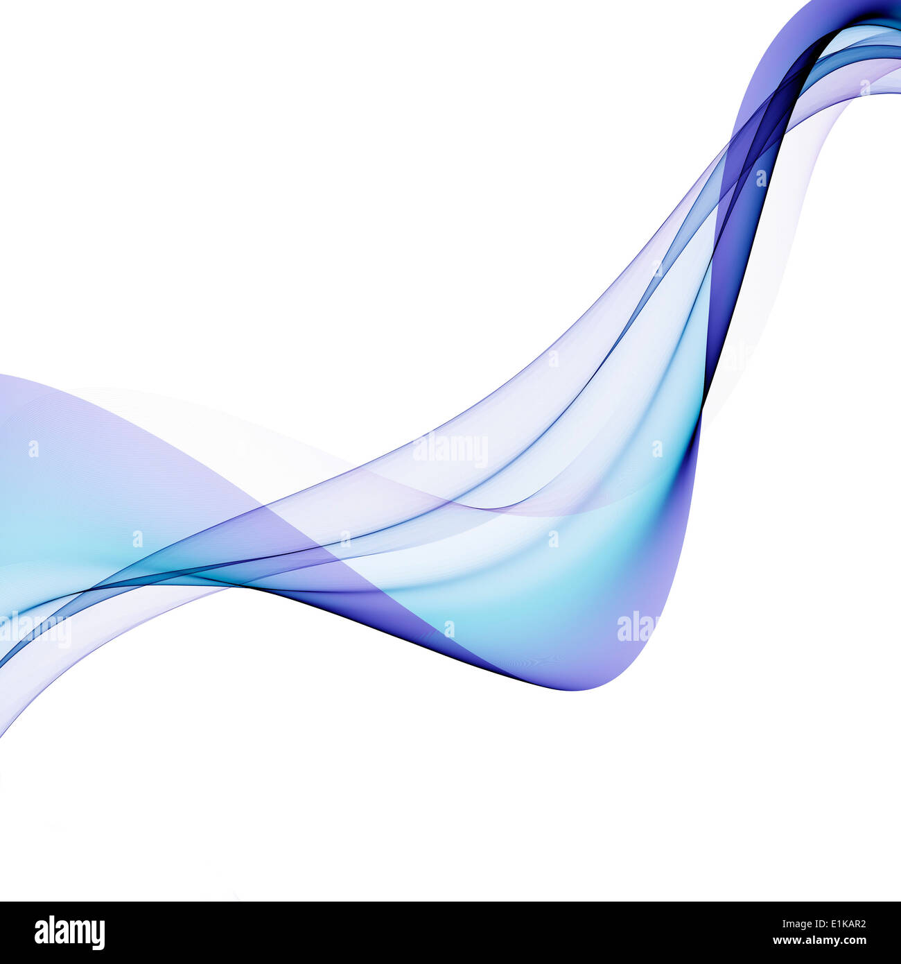 Blaue abstrakte Muster vor weißem Hintergrund Computer Grafik. Stockfoto