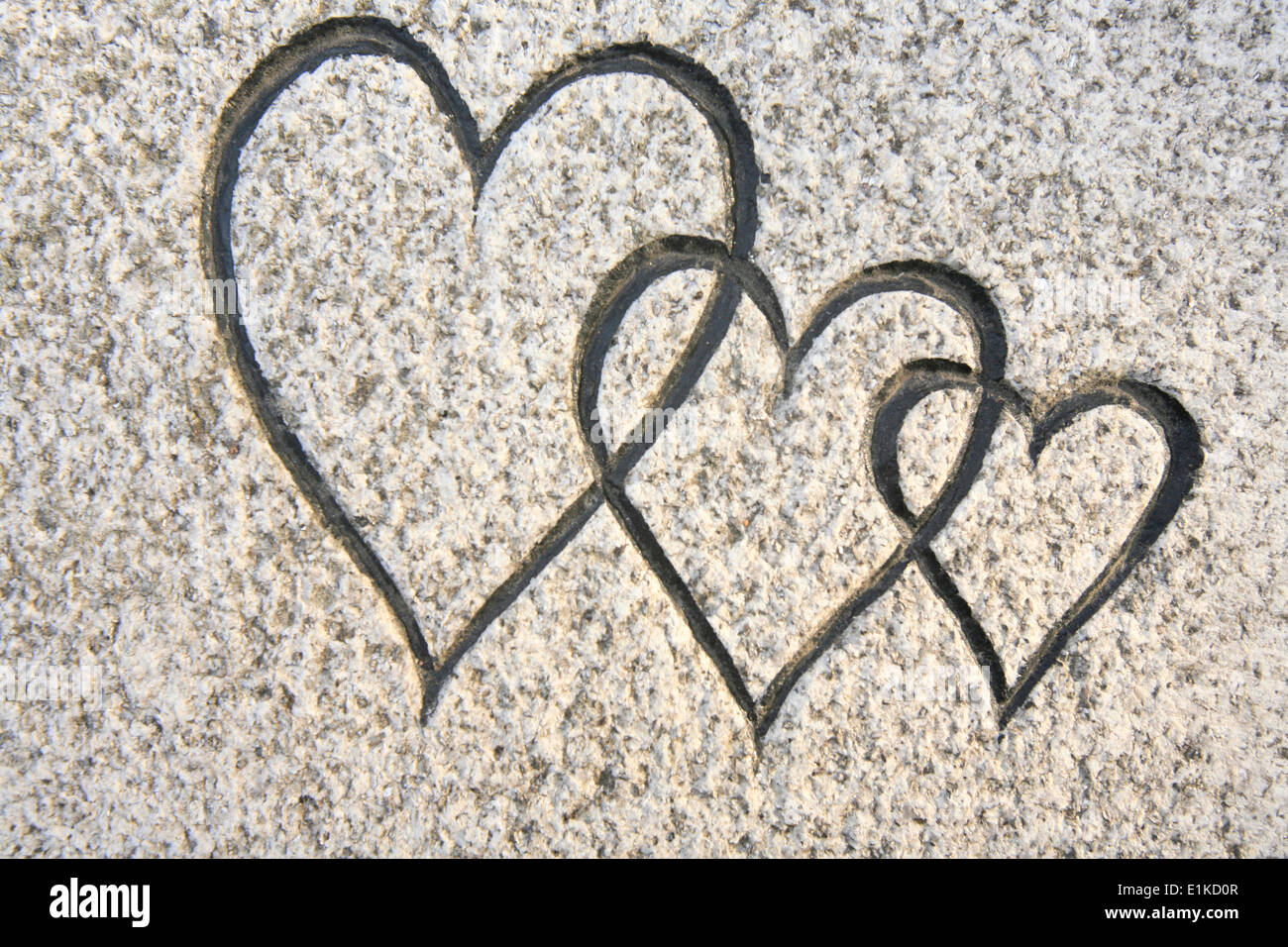Ineinander Verschlungene Herzen Stockfotografie Alamy