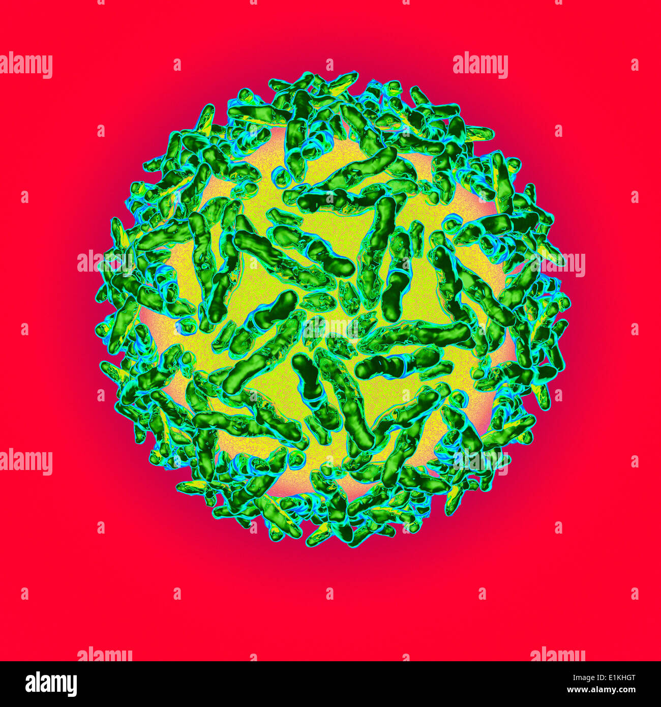 Kunstwerk der Adeno associated Virus. Stockfoto