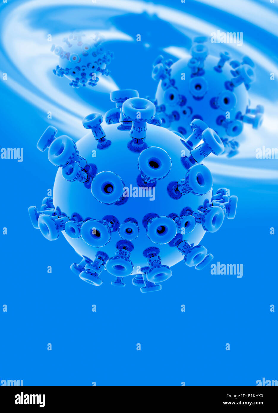 Artwork von Computer-Viren. Stockfoto