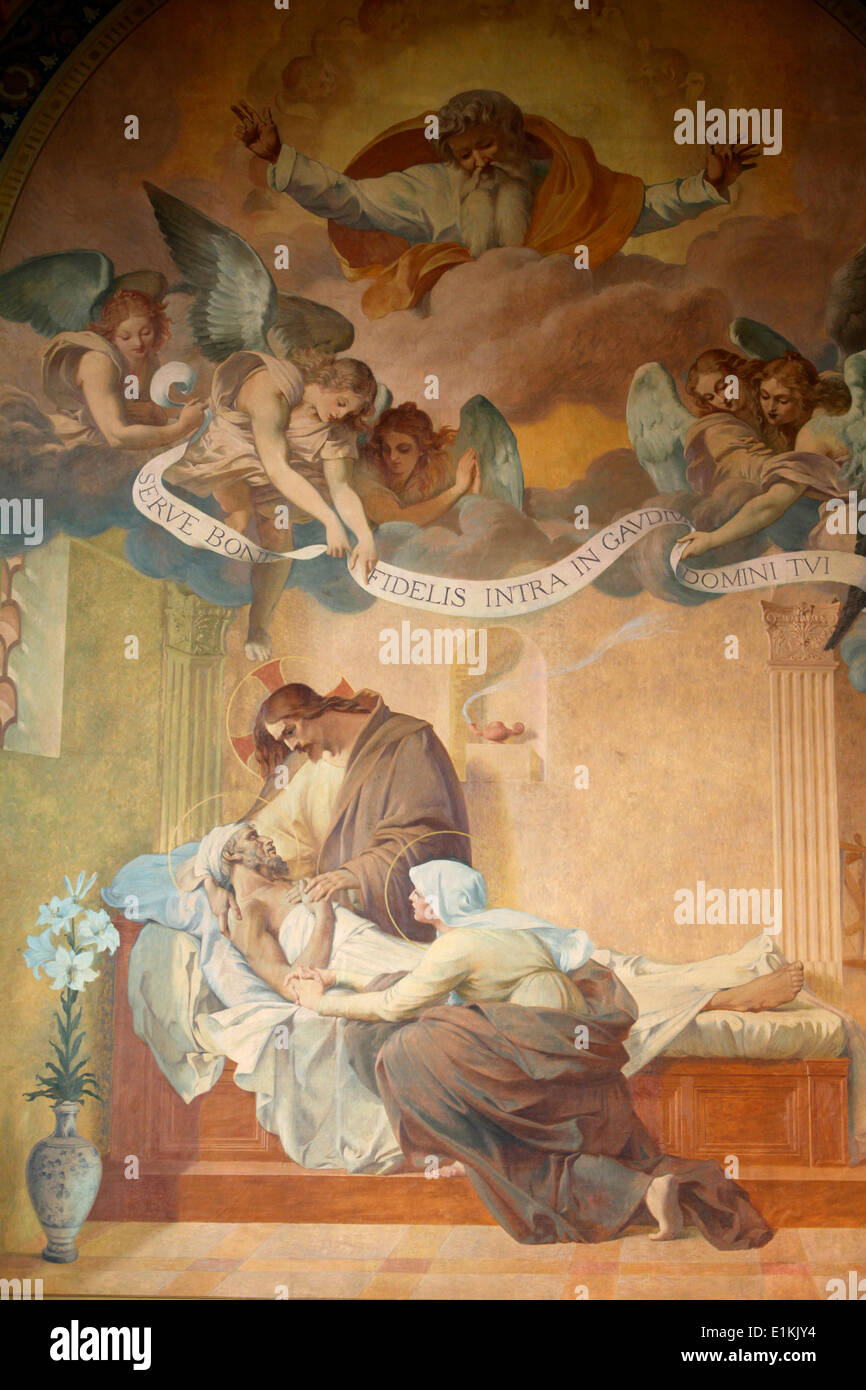 Paris, Frankreich Saint-Fran Ois-Xavier Kirche malen: St.-Josephs Tod von Henri Pinta (1915) Stockfoto