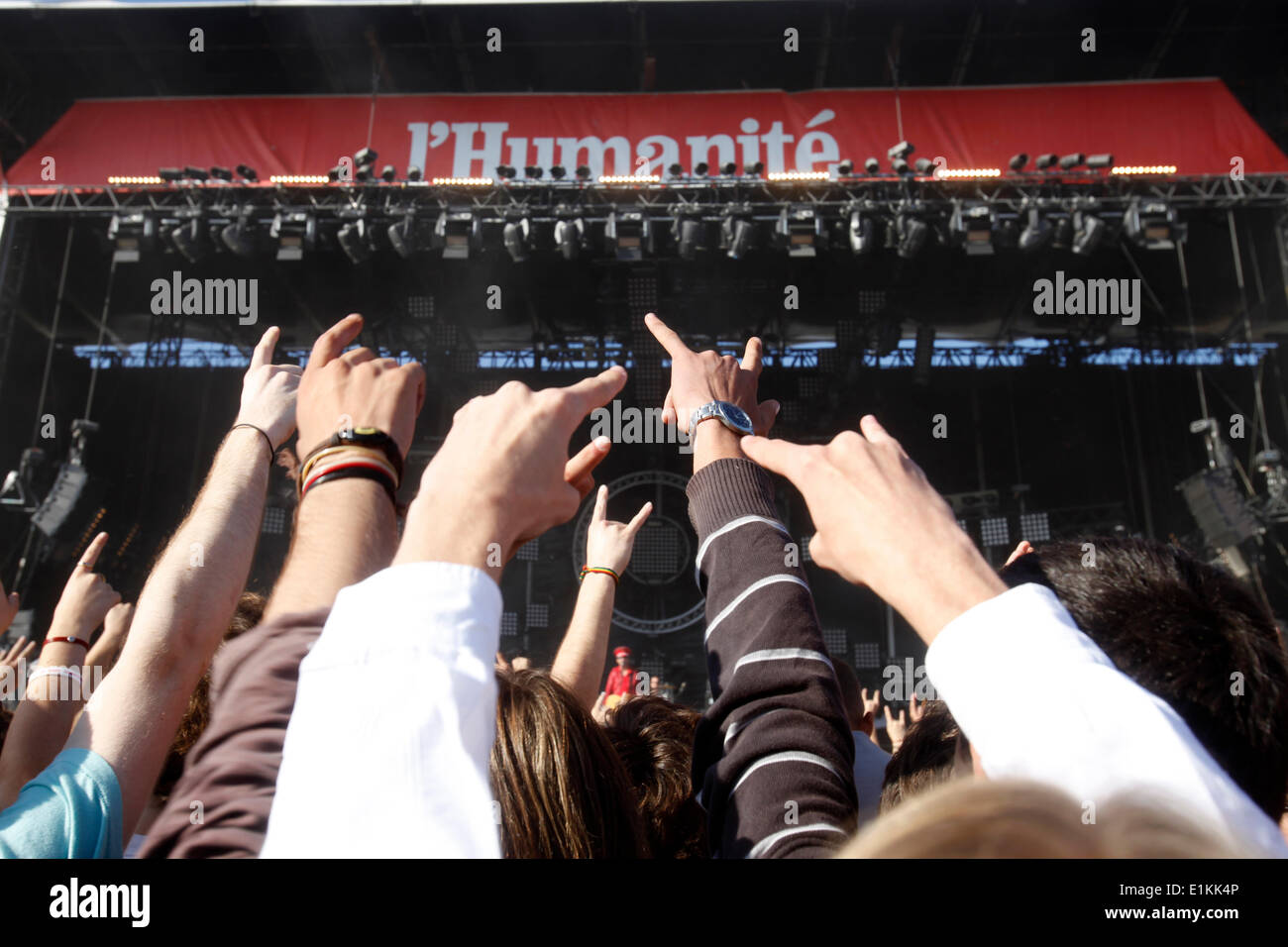 F Te de l'HumanitŽ, jährliche Veranstaltung organisiert von der französischen kommunistischen Partei Stockfoto