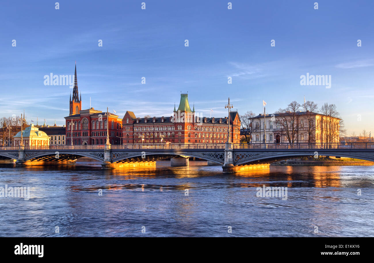 Malerische Panorama von Stockholm Stockfoto