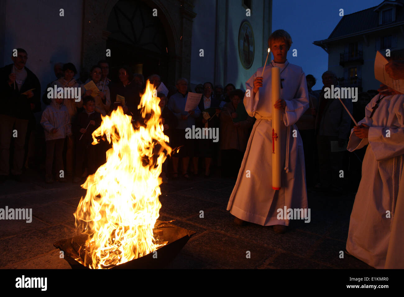 Großen Vigil von Ostern. Stockfoto