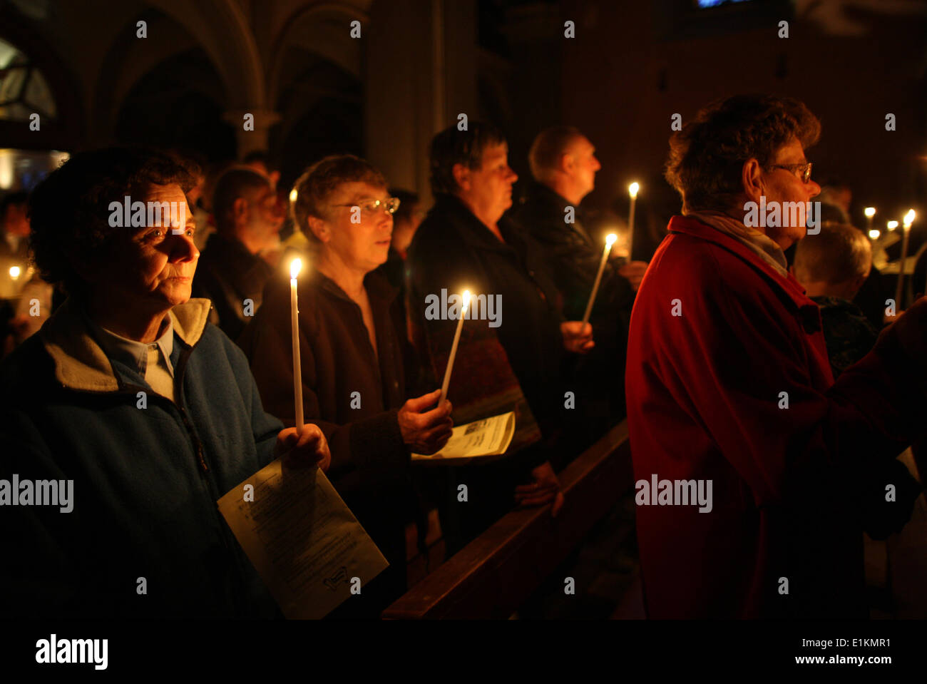 Großen Vigil von Ostern. Stockfoto