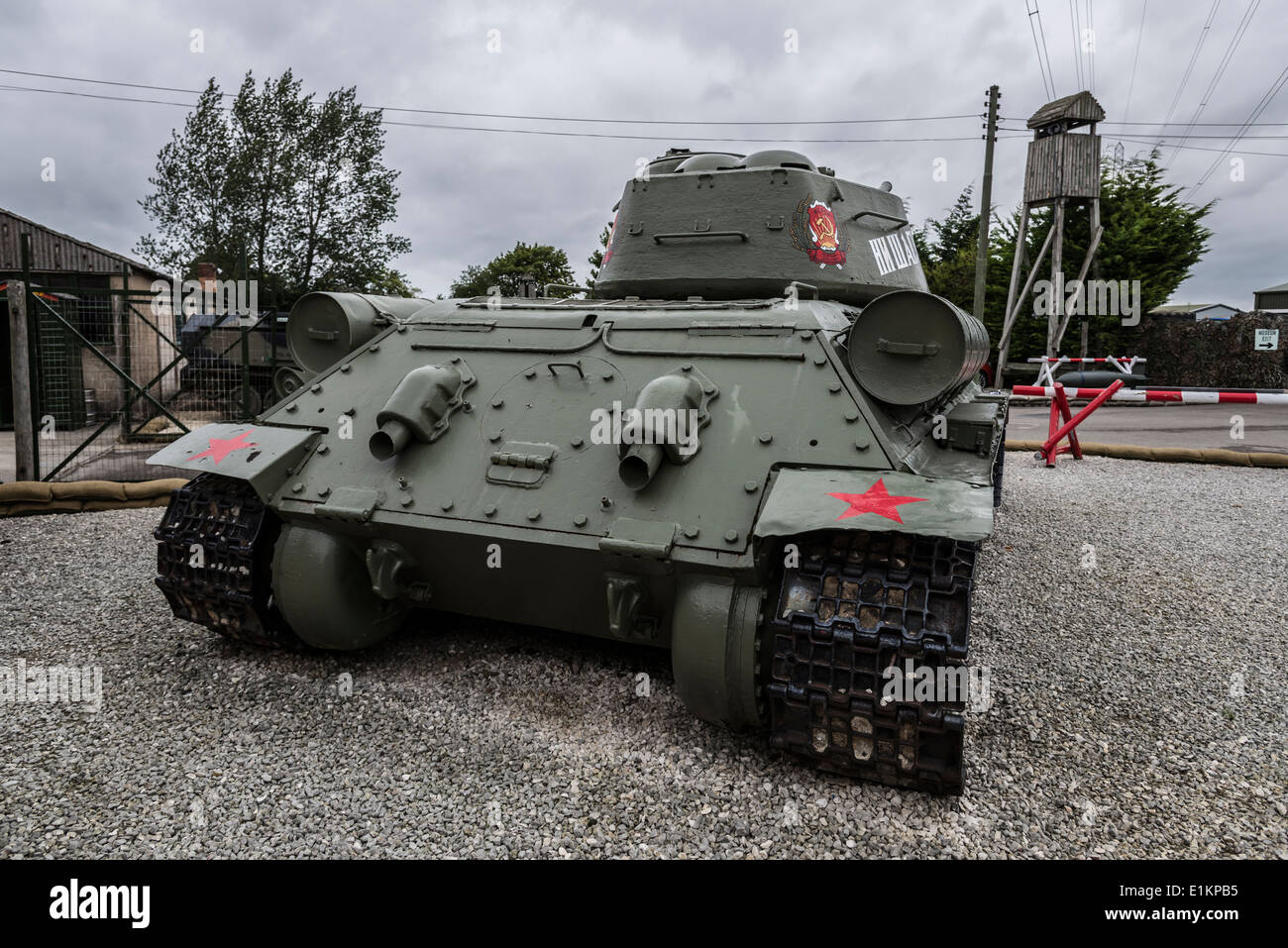 Russische Panzer im Eden Camp moderne Geschichte Thema Museum Stockfoto