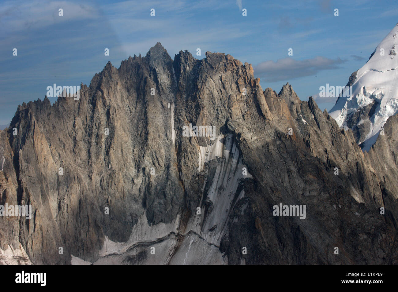 Mont Blanc Gipfel-Gipfel Stockfoto