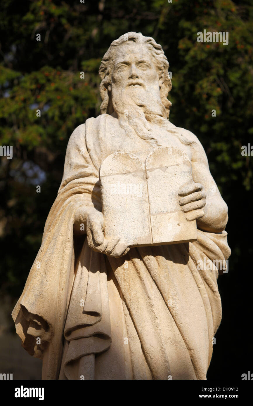 Moses-Statue in Salon de Provence Stockfoto