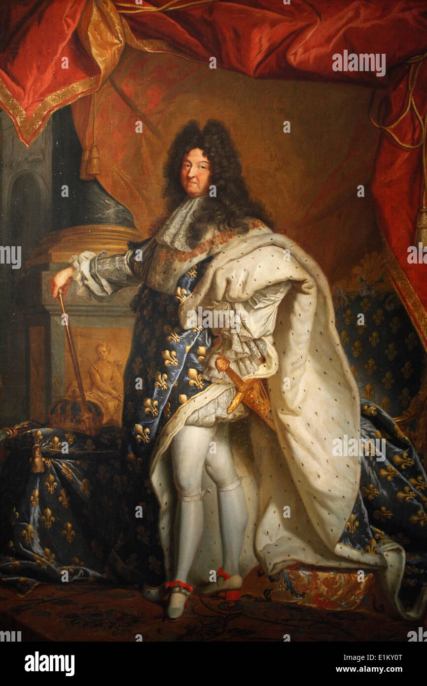 Malerei in MusŽe de Cluny: Louis XIV, d'apr s Hyacinthe Rigaud (18. Jh.) Stockfoto