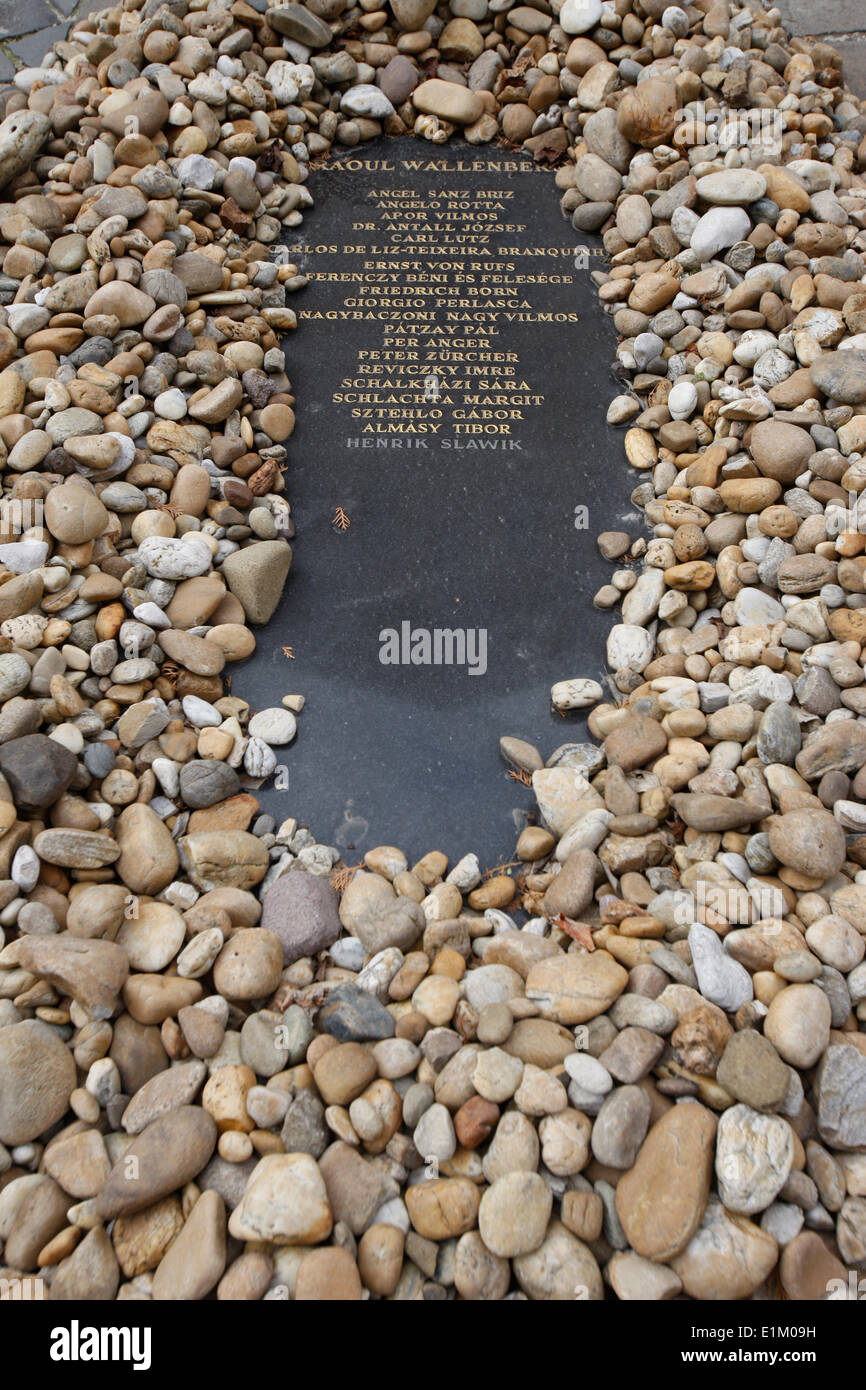 Der Raoul Wallenberg Park zu Ehren der Opfer des Holocaust. Stockfoto