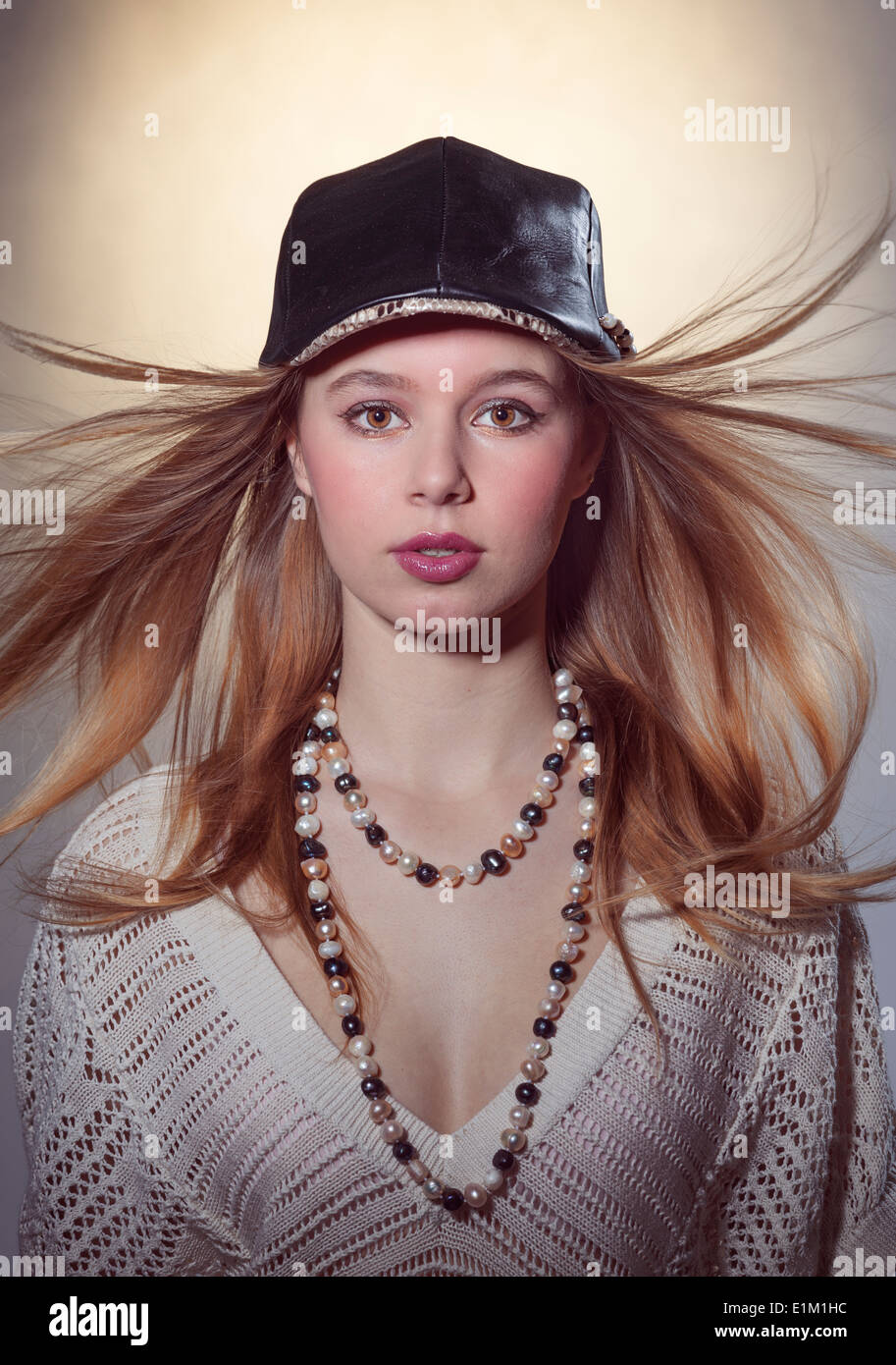 Porträt von Teenager-Model. Stockfoto