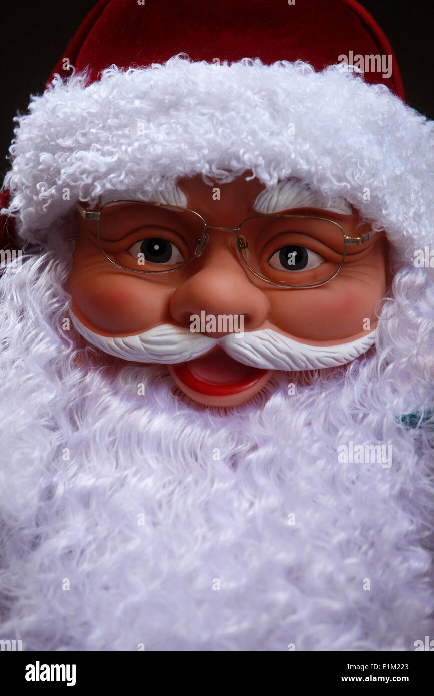 Weihnachtsmann mit Brille Stockfoto