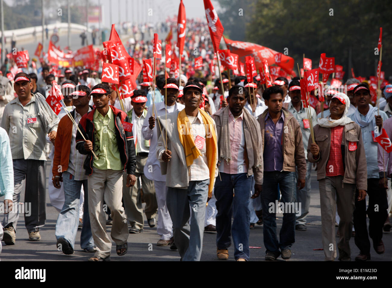 Demonstration in Delhi Stockfoto