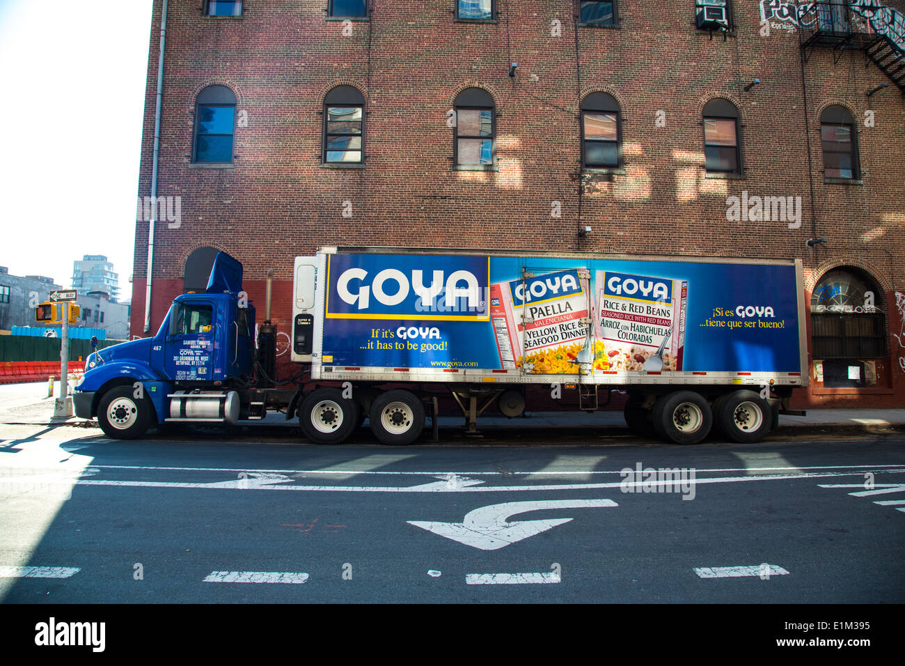 Ein Goya Food Delivery Truck, Brooklyn, NYC Stockfoto