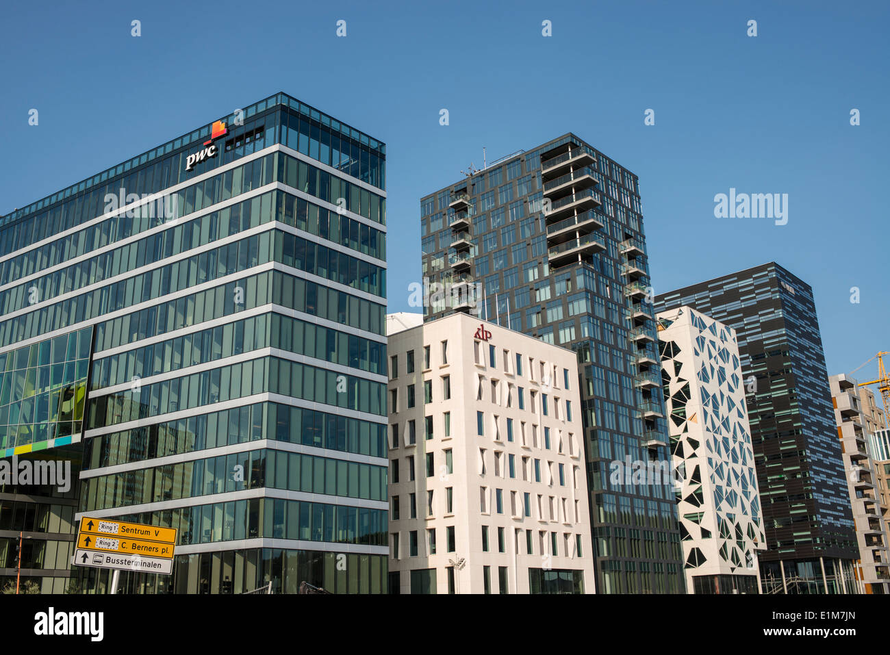 Neue Bürogebäude, Oslo Stockfoto