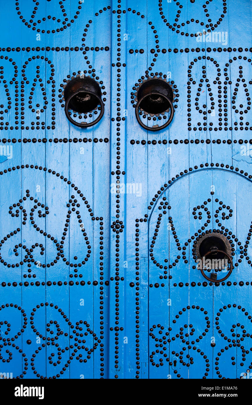 Tür in Sidi Bou sagte Stockfoto