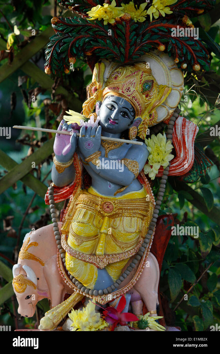 Krishna Statue im Tempel Bhaktivedanta Manor ISKCON (Hare Krishna) Stockfoto