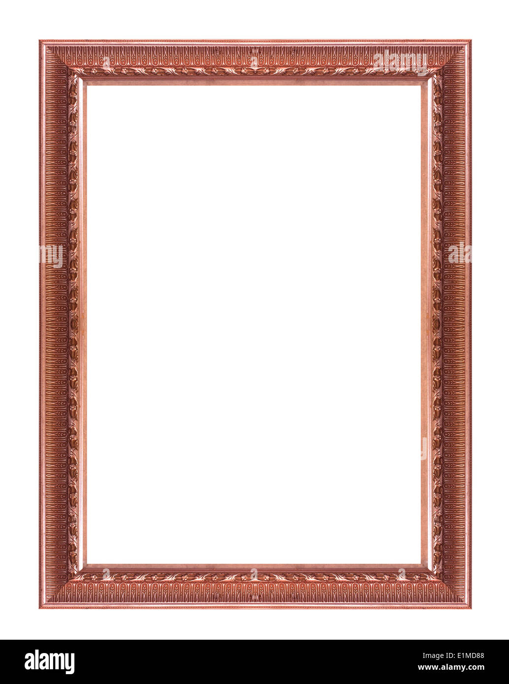 Antike Glod Rahmen isoliert auf weißem Hintergrund Stockfoto