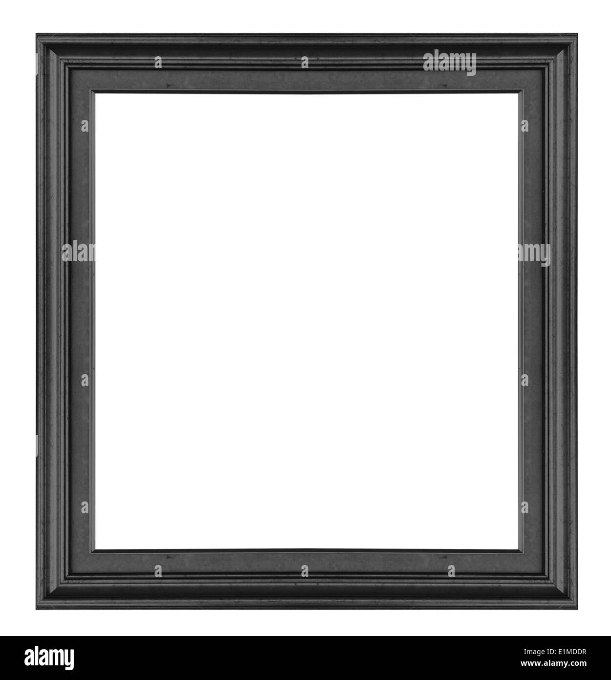 Antiken schwarzen Rahmen isoliert auf weißem Hintergrund Stockfoto