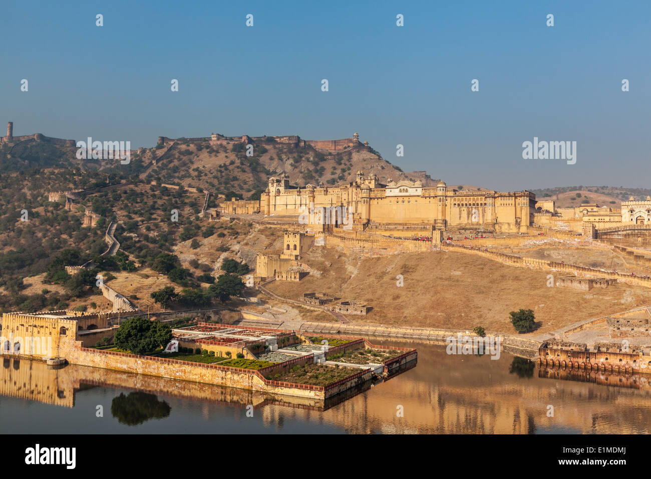 Rajasthan Wahrzeichen - Amer (Amber) Fort, Rajasthan, Indien Stockfoto