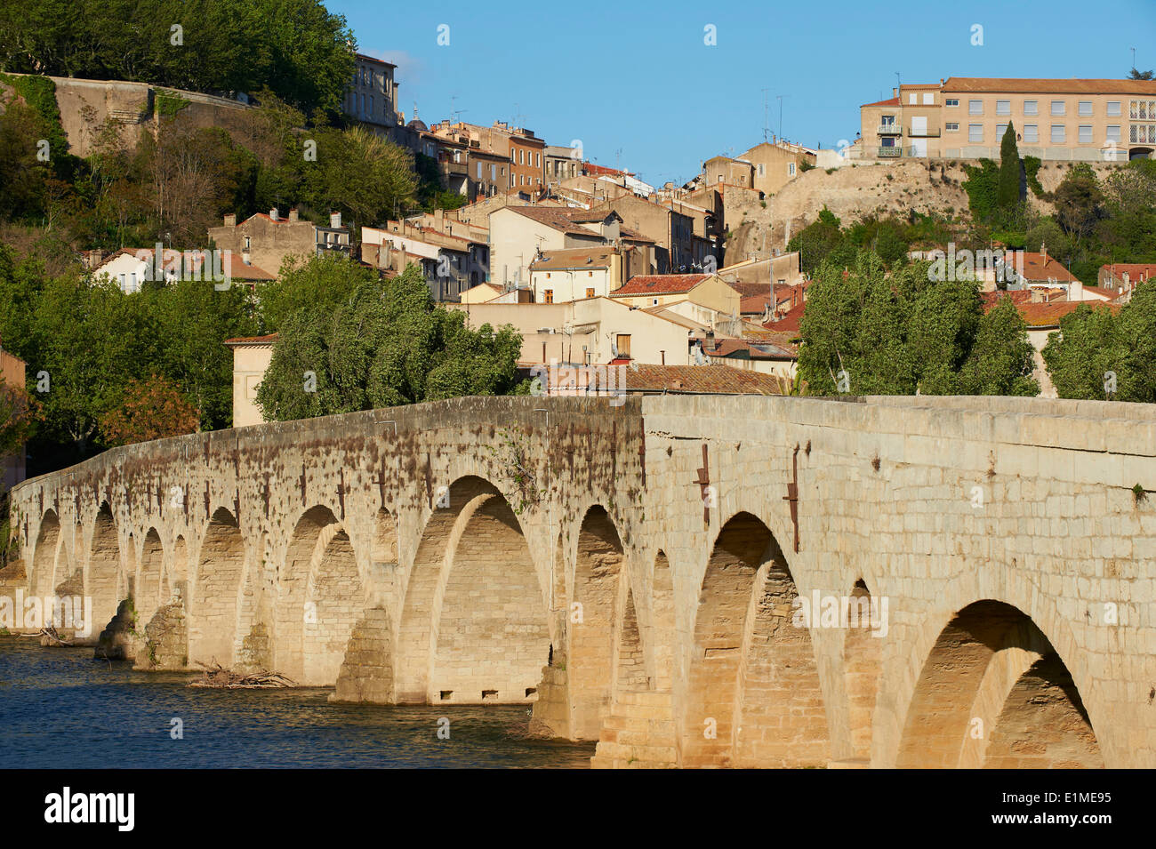 Frankreich, Herault Abteilung, Beziers, die alte Brücke über den Fluss Orb Stockfoto