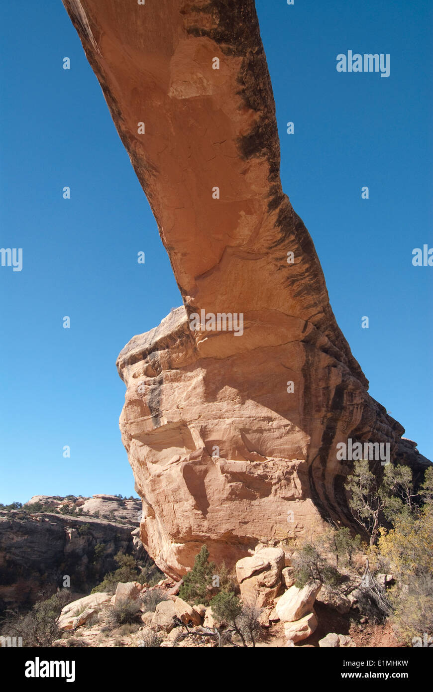 USA, Utah, Natural Bridges National Monument, Owachomo Brücke Stockfoto