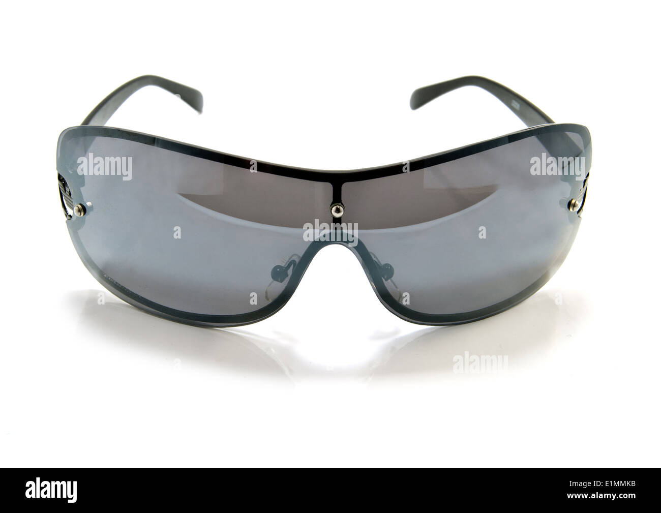 schwarze Sonnenbrille. Isoliert auf weißem Hintergrund Stockfoto